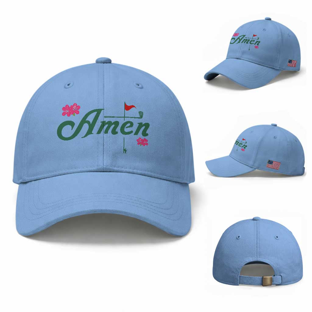 Golf Lover Amen Azalea Graphic Baseball Cap Augusta Georgia Traditions Golfing Fan TS02