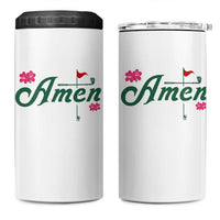 Golf Lover Amen Azalea Graphic 4 in 1 Can Cooler Tumbler Augusta Georgia Traditions Golfing Fan