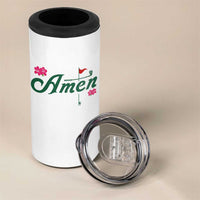 Golf Lover Amen Azalea Graphic 4 in 1 Can Cooler Tumbler Augusta Georgia Traditions Golfing Fan