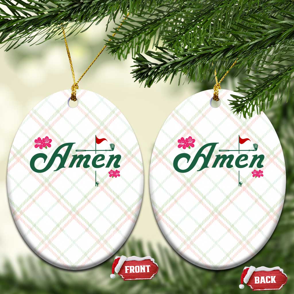 Golf Lover Amen Azalea Graphic Ceramic Ornament Augusta Georgia Traditions Golfing Fan