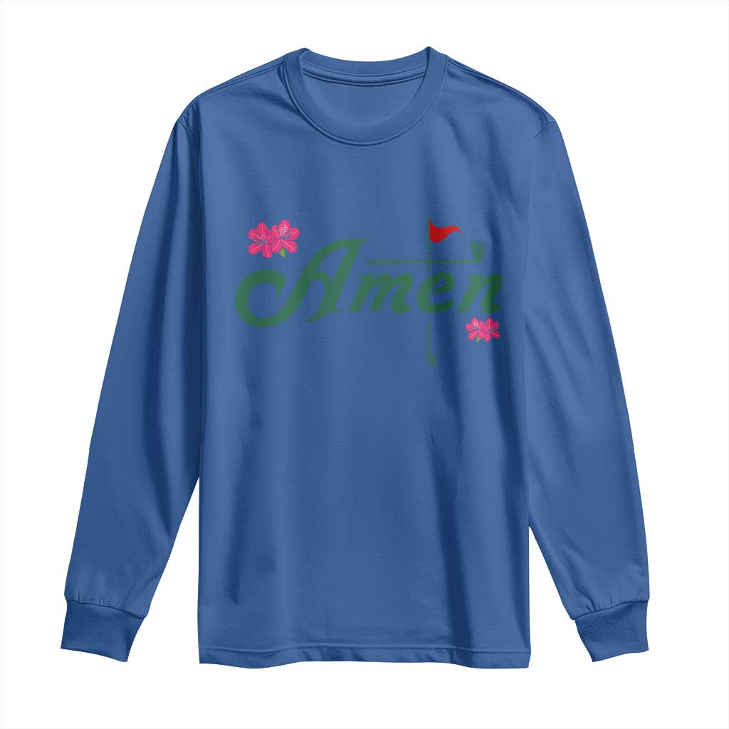 Golf Lover Amen Azalea Graphic Long Sleeve Shirt Augusta Georgia Traditions Golfing Fan