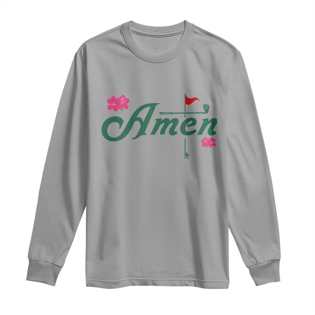Golf Lover Amen Azalea Graphic Long Sleeve Shirt Augusta Georgia Traditions Golfing Fan