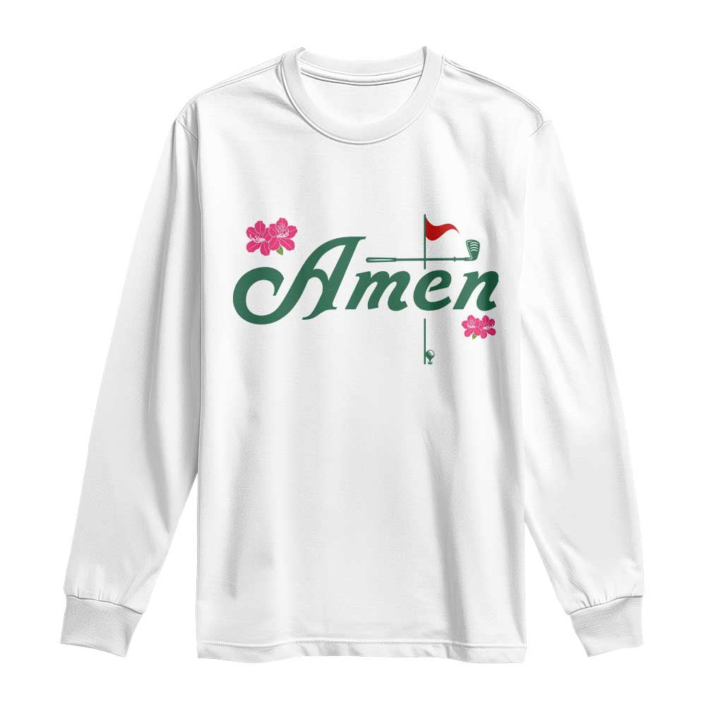 Golf Lover Amen Azalea Graphic Long Sleeve Shirt Augusta Georgia Traditions Golfing Fan