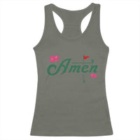 Golf Lover Amen Azalea Graphic Racerback Tank Top Augusta Georgia Traditions Golfing Fan