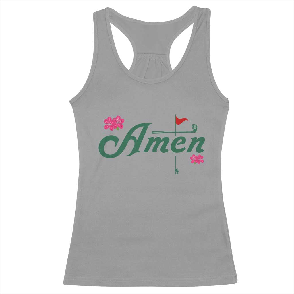 Golf Lover Amen Azalea Graphic Racerback Tank Top Augusta Georgia Traditions Golfing Fan