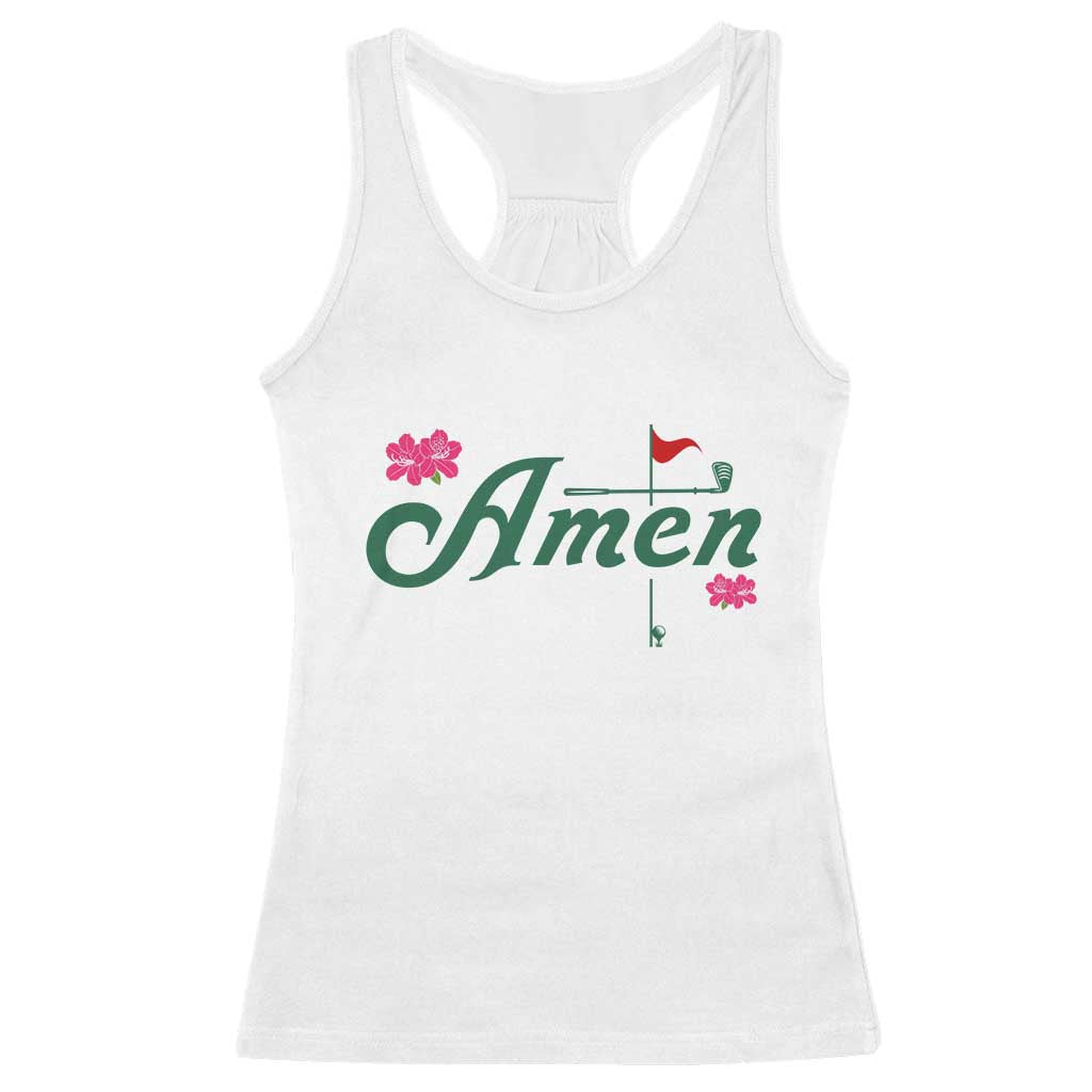Golf Lover Amen Azalea Graphic Racerback Tank Top Augusta Georgia Traditions Golfing Fan
