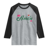 Golf Lover Amen Azalea Graphic Raglan Shirt Augusta Georgia Traditions Golfing Fan