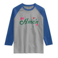 Golf Lover Amen Azalea Graphic Raglan Shirt Augusta Georgia Traditions Golfing Fan