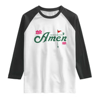 Golf Lover Amen Azalea Graphic Raglan Shirt Augusta Georgia Traditions Golfing Fan