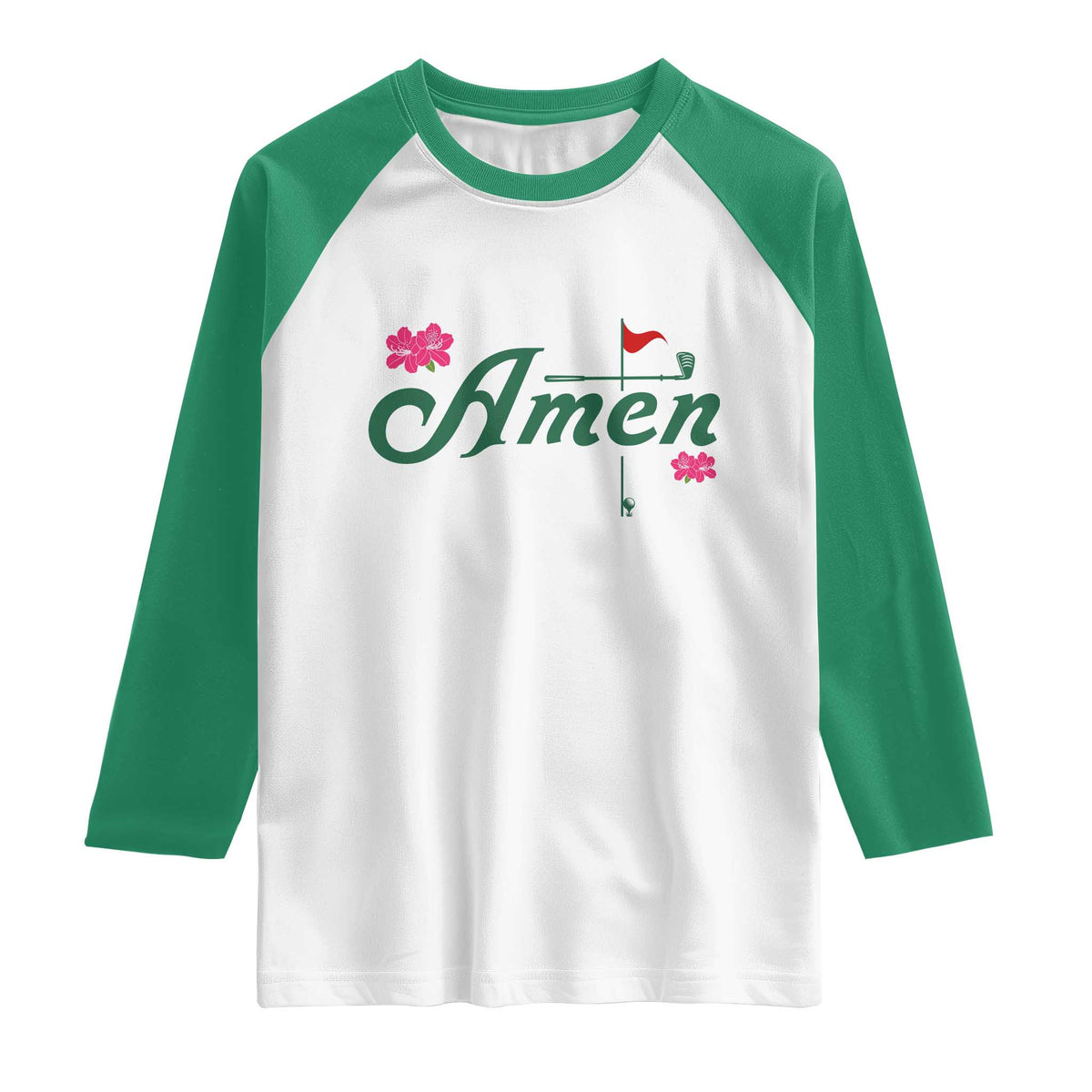 Golf Lover Amen Azalea Graphic Raglan Shirt Augusta Georgia Traditions Golfing Fan