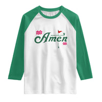 Golf Lover Amen Azalea Graphic Raglan Shirt Augusta Georgia Traditions Golfing Fan