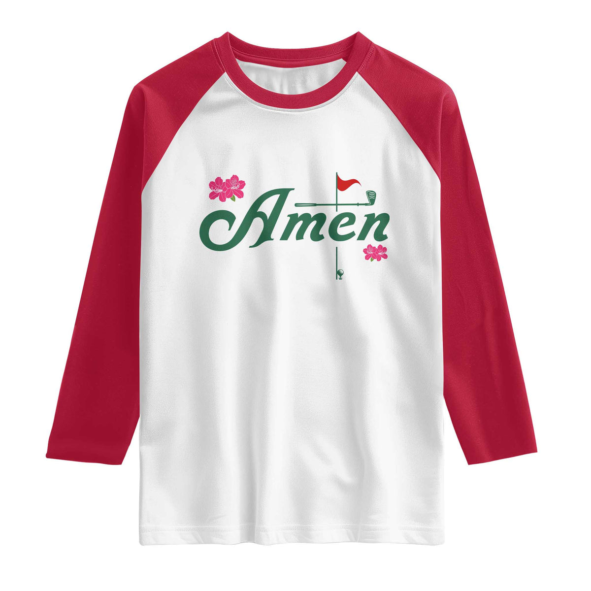 Golf Lover Amen Azalea Graphic Raglan Shirt Augusta Georgia Traditions Golfing Fan