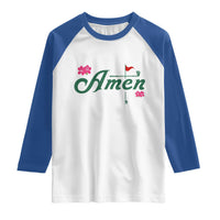 Golf Lover Amen Azalea Graphic Raglan Shirt Augusta Georgia Traditions Golfing Fan