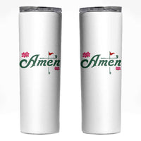 Golf Lover Amen Azalea Graphic Skinny Tumbler Augusta Georgia Traditions Golfing Fan