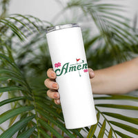 Golf Lover Amen Azalea Graphic Skinny Tumbler Augusta Georgia Traditions Golfing Fan