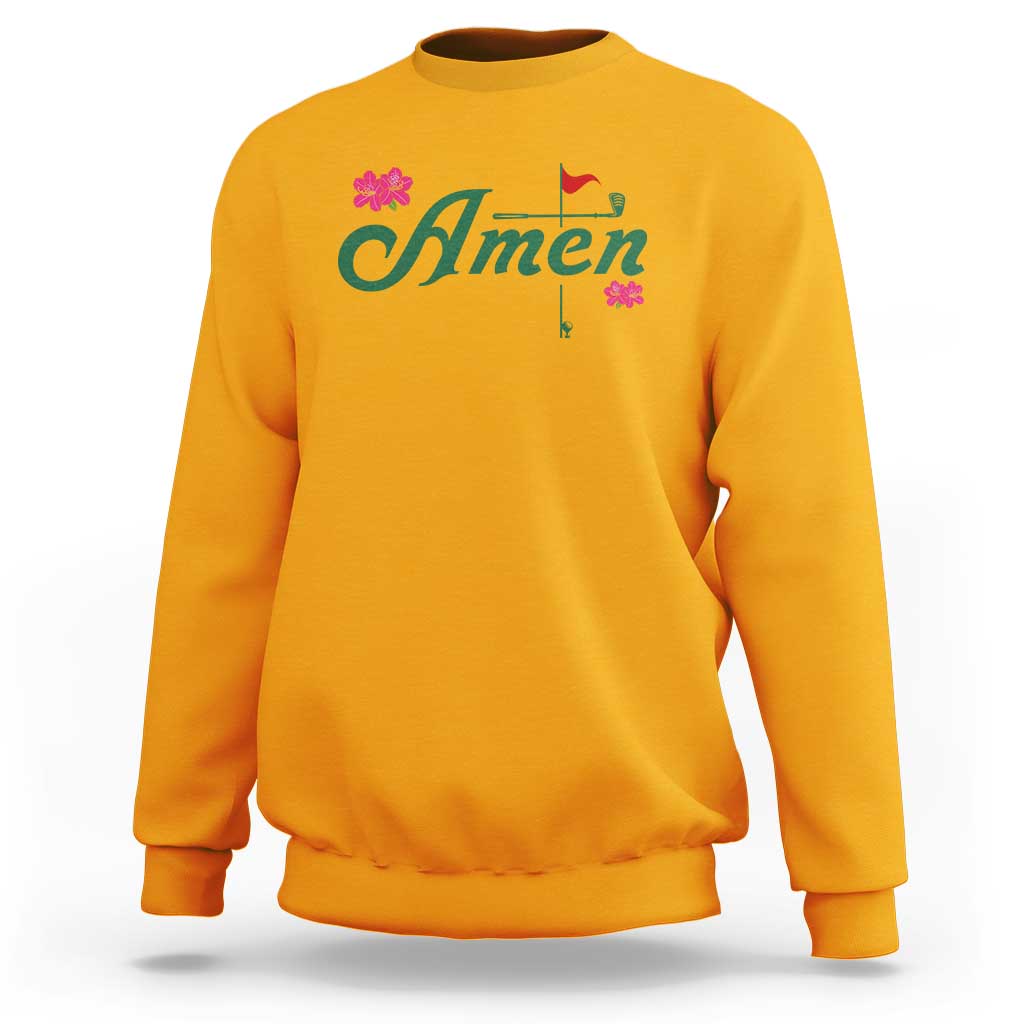 Golf Lover Amen Azalea Graphic Sweatshirt Augusta Georgia Traditions Golfing Fan