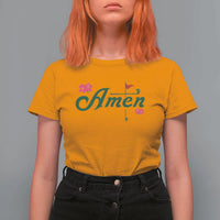 Golf Lover Amen Azalea Graphic T Shirt For Women Augusta Georgia Traditions Golfing Fan