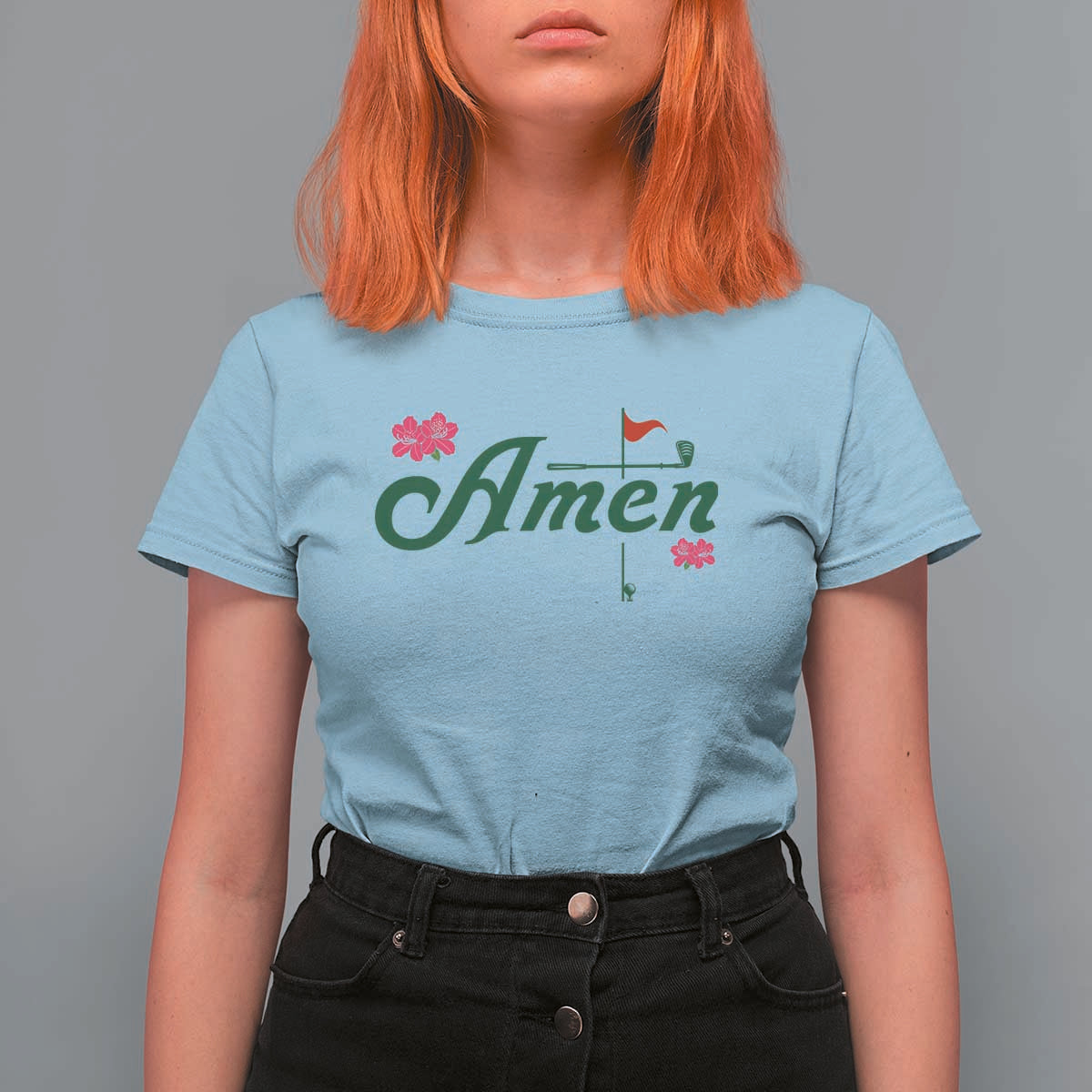 Golf Lover Amen Azalea Graphic T Shirt For Women Augusta Georgia Traditions Golfing Fan