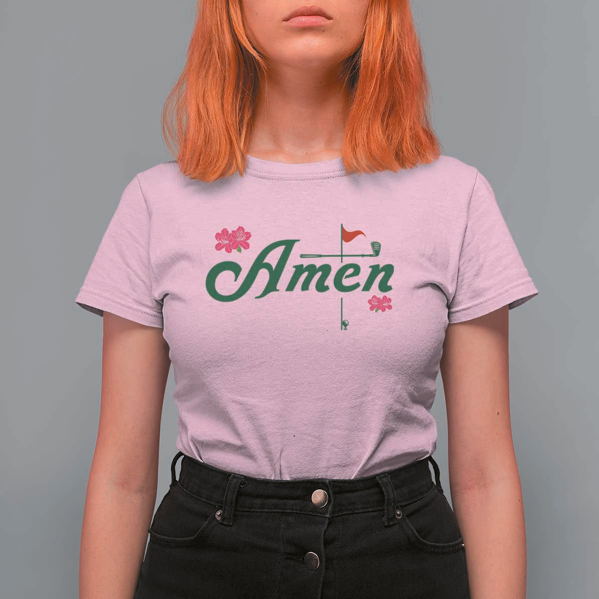 Golf Lover Amen Azalea Graphic T Shirt For Women Augusta Georgia Traditions Golfing Fan