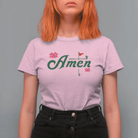 Golf Lover Amen Azalea Graphic T Shirt For Women Augusta Georgia Traditions Golfing Fan