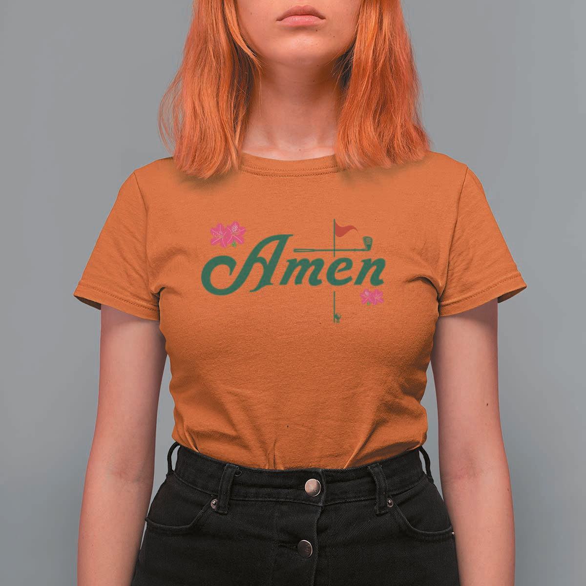Golf Lover Amen Azalea Graphic T Shirt For Women Augusta Georgia Traditions Golfing Fan