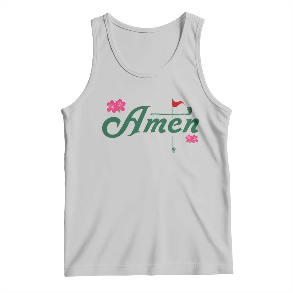 Golf Lover Amen Azalea Graphic Tank Top Augusta Georgia Traditions Golfing Fan
