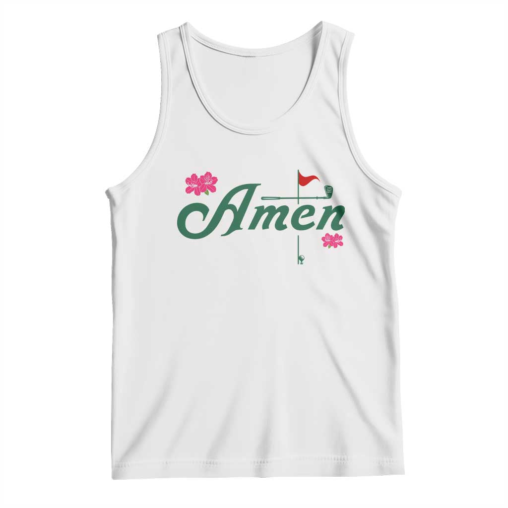 Golf Lover Amen Azalea Graphic Tank Top Augusta Georgia Traditions Golfing Fan