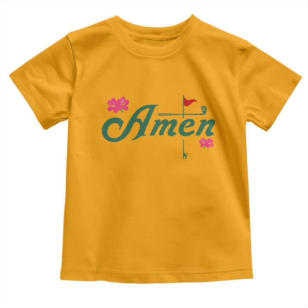 Golf Lover Amen Azalea Graphic Toddler T Shirt Augusta Georgia Traditions Golfing Fan