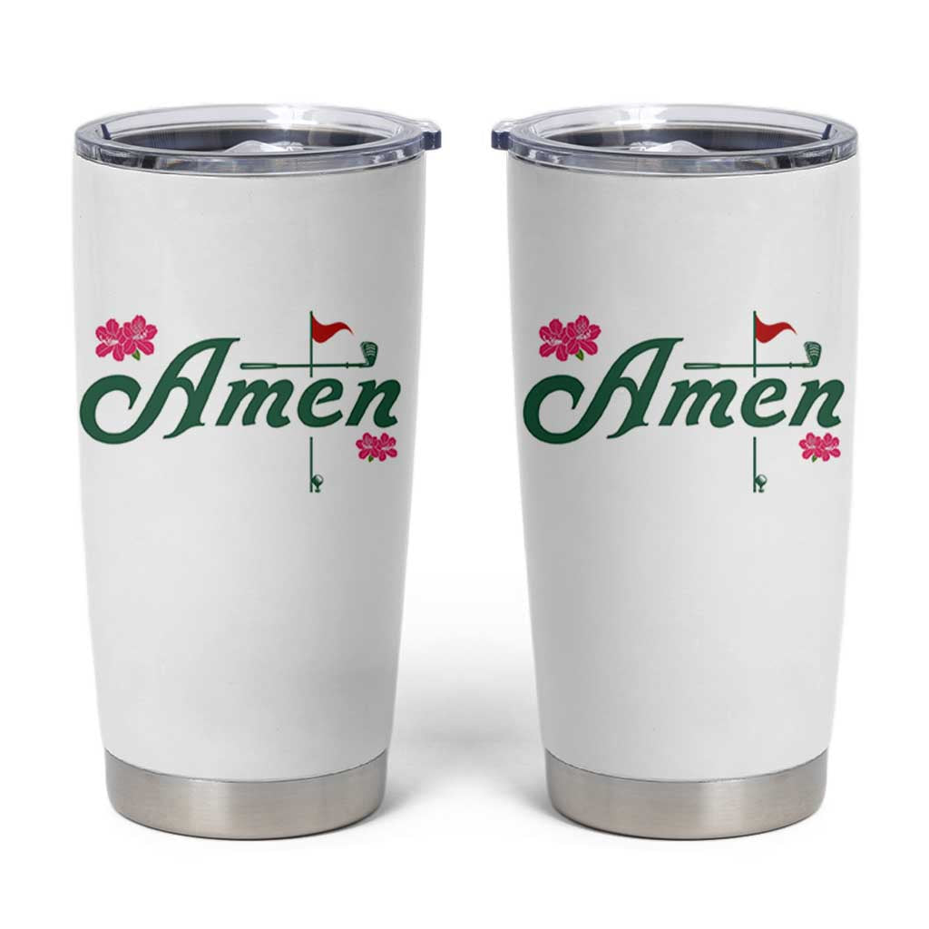 Golf Lover Amen Azalea Graphic Tumbler Cup Augusta Georgia Traditions Golfing Fan