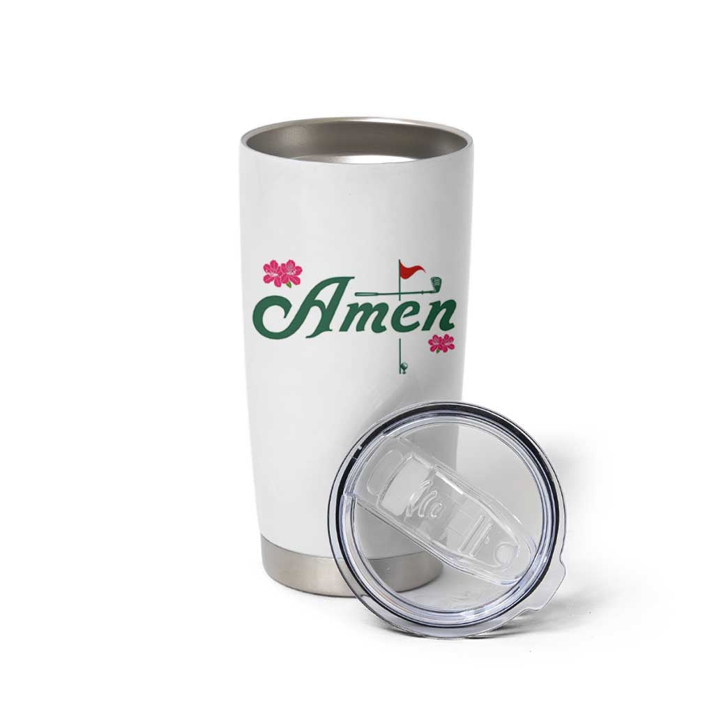 Golf Lover Amen Azalea Graphic Tumbler Cup Augusta Georgia Traditions Golfing Fan