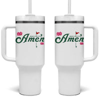 Golf Lover Amen Azalea Graphic Tumbler With Handle Augusta Georgia Traditions Golfing Fan