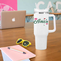 Golf Lover Amen Azalea Graphic Tumbler With Handle Augusta Georgia Traditions Golfing Fan