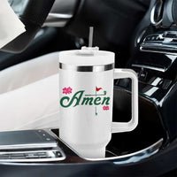 Golf Lover Amen Azalea Graphic Tumbler With Handle Augusta Georgia Traditions Golfing Fan