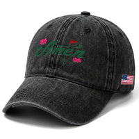 Golf Lover Amen Azalea Graphic Washed Cotton Baseball Cap Augusta Georgia Traditions Golfing Fan TS02