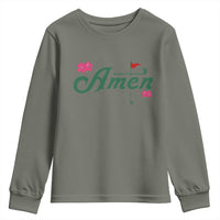 Golf Lover Amen Azalea Graphic Youth Sweatshirt Augusta Georgia Traditions Golfing Fan