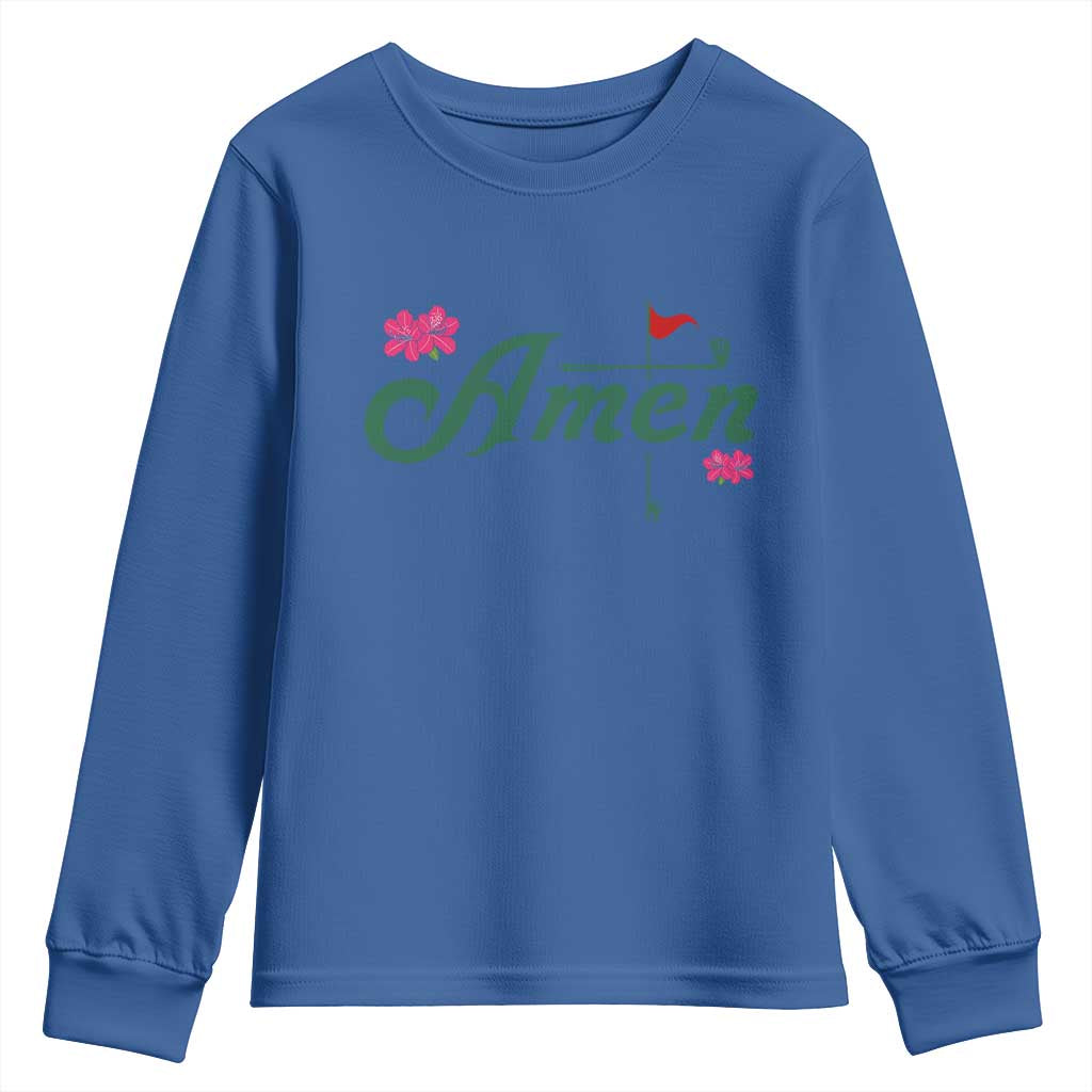 Golf Lover Amen Azalea Graphic Youth Sweatshirt Augusta Georgia Traditions Golfing Fan