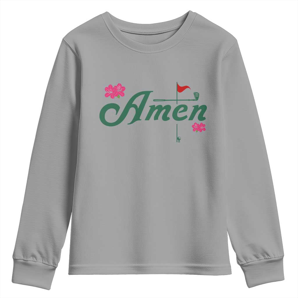 Golf Lover Amen Azalea Graphic Youth Sweatshirt Augusta Georgia Traditions Golfing Fan