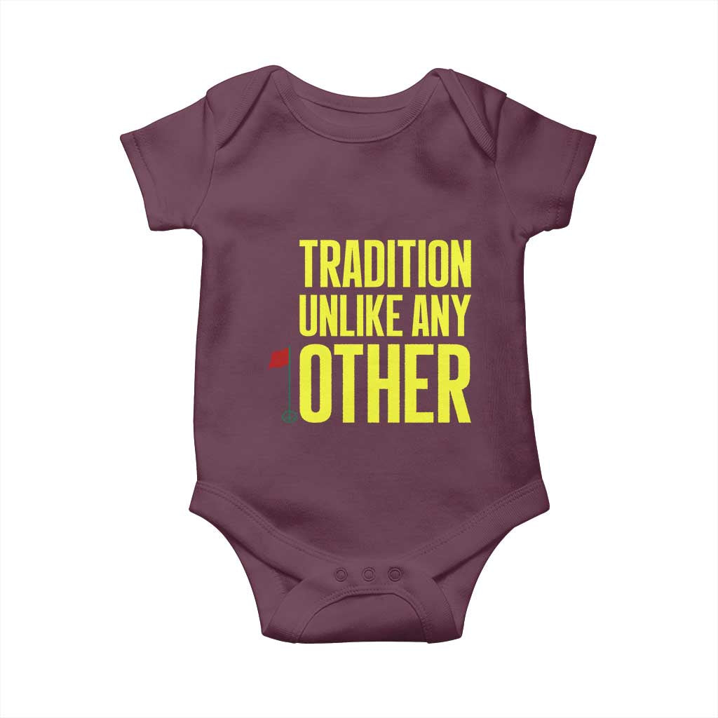 Tradition Unlike Any Other Georgia Golfing Baby Onesie for Golf Lover Augusta Sports
