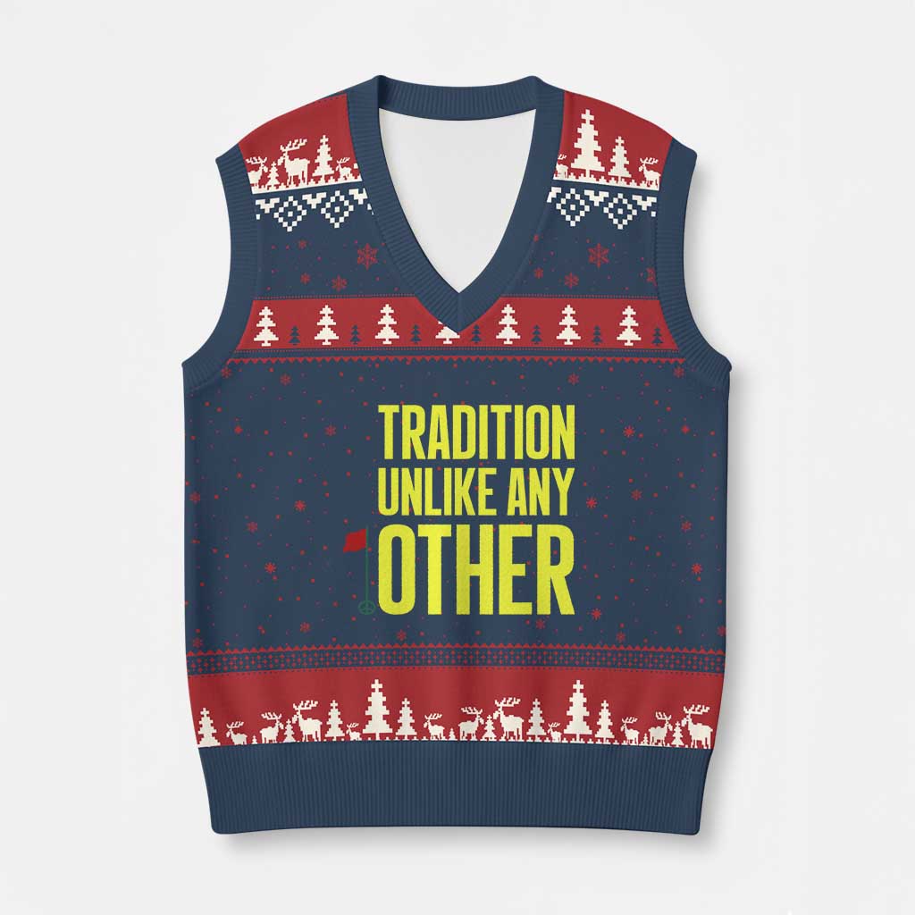 Tradition Unlike Any Other Georgia Golfing V-Neck Knit Sweater Vest for Golf Lover Augusta Sports