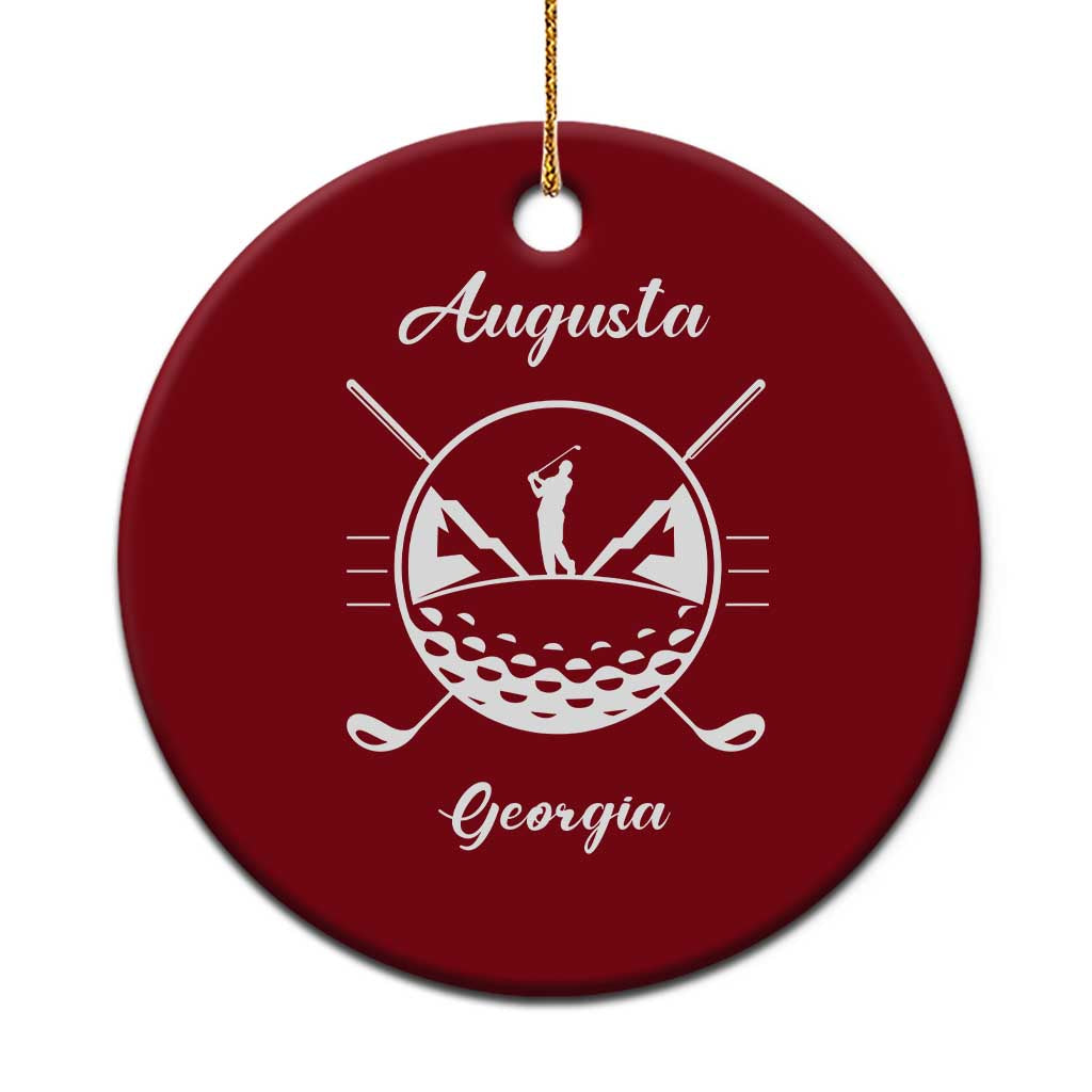 Augusta Georgia Golfing Lover Ceramic Ornament Southern Sports Traditions Retro Varsity Golf Fan