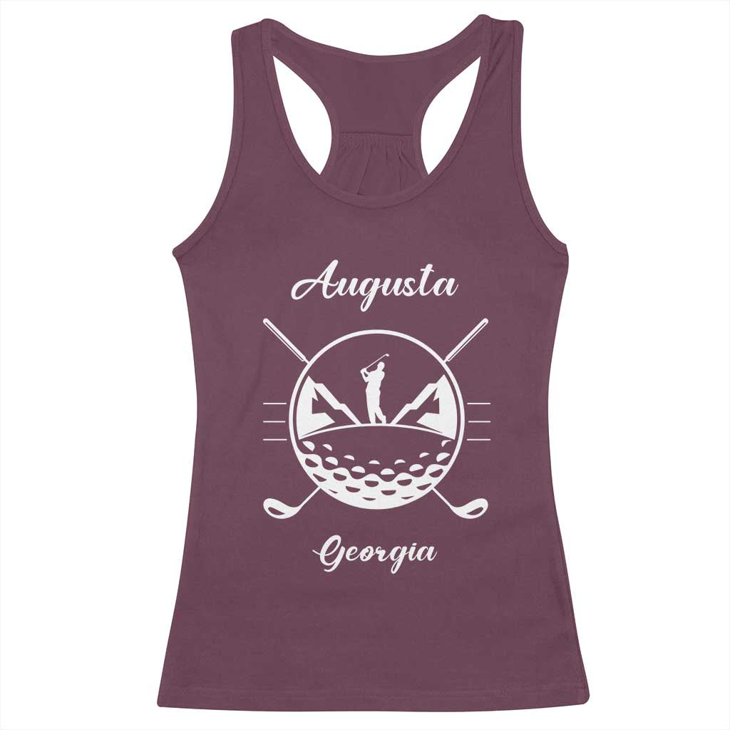 Augusta Georgia Golfing Lover Racerback Tank Top Southern Sports Traditions Retro Varsity Golf Fan