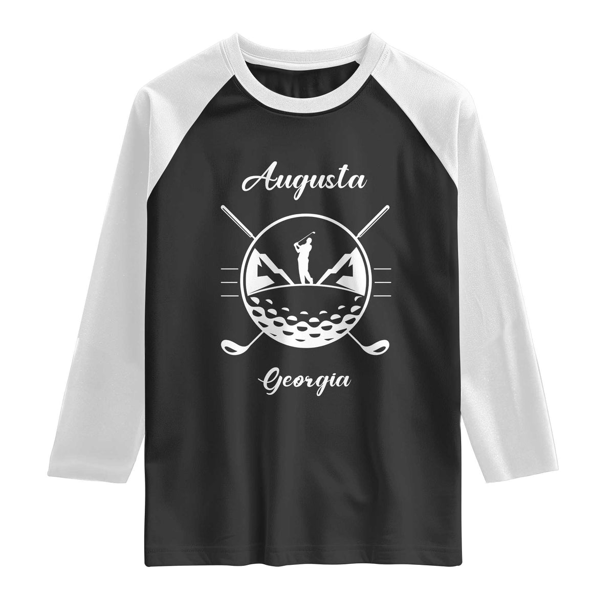 Augusta Georgia Golfing Lover Raglan Shirt Southern Sports Traditions Retro Varsity Golf Fan