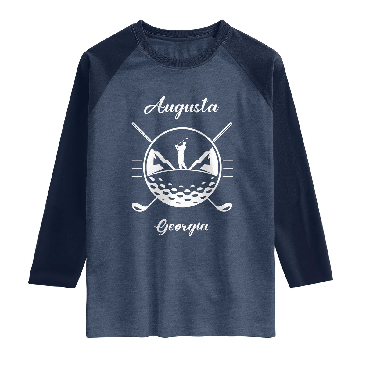 Augusta Georgia Golfing Lover Raglan Shirt Southern Sports Traditions Retro Varsity Golf Fan