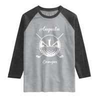 Augusta Georgia Golfing Lover Raglan Shirt Southern Sports Traditions Retro Varsity Golf Fan