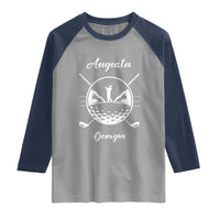 Augusta Georgia Golfing Lover Raglan Shirt Southern Sports Traditions Retro Varsity Golf Fan