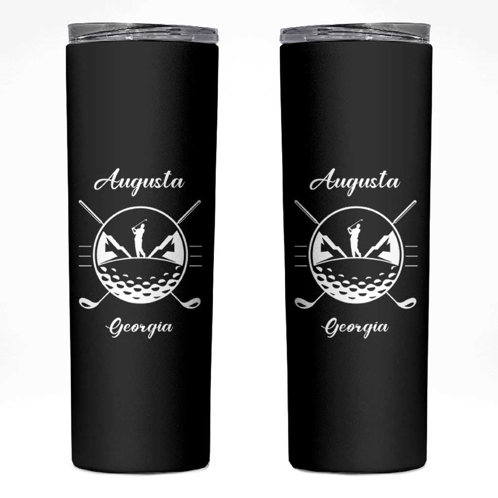 Augusta Georgia Golfing Lover Skinny Tumbler Southern Sports Traditions Retro Varsity Golf Fan