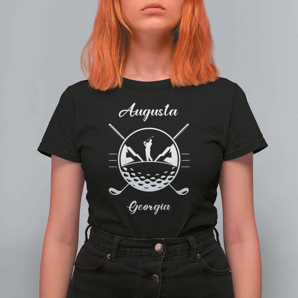 Augusta Georgia Golfing Lover T Shirt For Women Southern Sports Traditions Retro Varsity Golf Fan