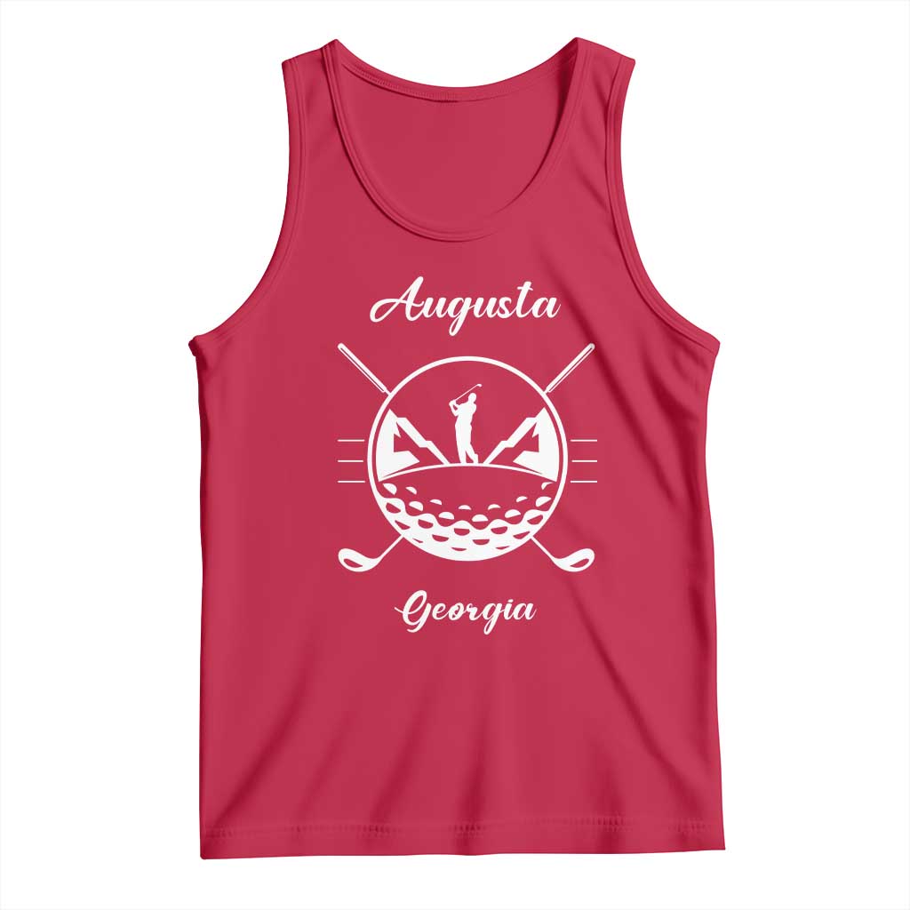 Augusta Georgia Golfing Lover Tank Top Southern Sports Traditions Retro Varsity Golf Fan