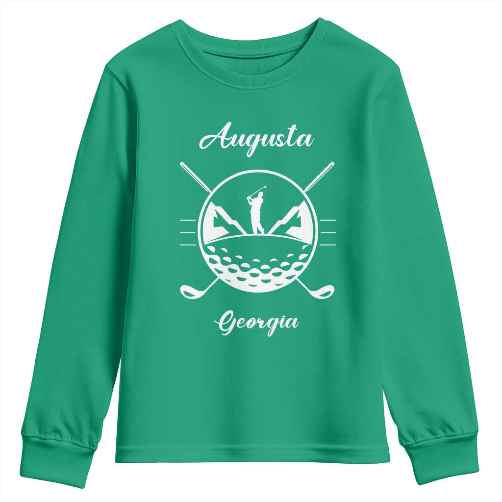 Augusta Georgia Golfing Lover Youth Sweatshirt Southern Sports Traditions Retro Varsity Golf Fan