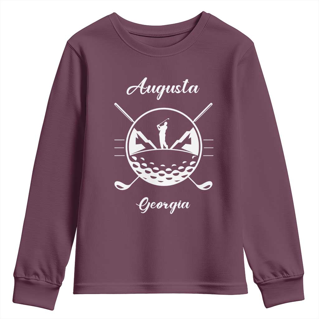 Augusta Georgia Golfing Lover Youth Sweatshirt Southern Sports Traditions Retro Varsity Golf Fan